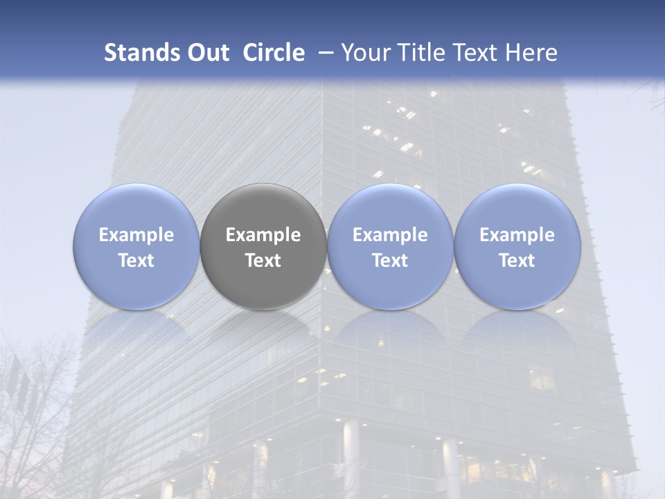 Office Building In Atlanta At Dusk PowerPoint Template