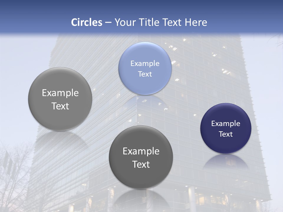 Office Building In Atlanta At Dusk PowerPoint Template