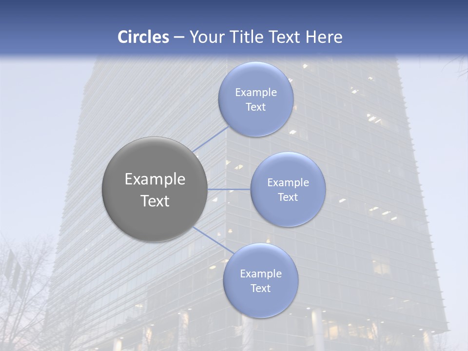 Office Building In Atlanta At Dusk PowerPoint Template