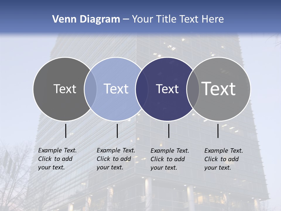 Office Building In Atlanta At Dusk PowerPoint Template