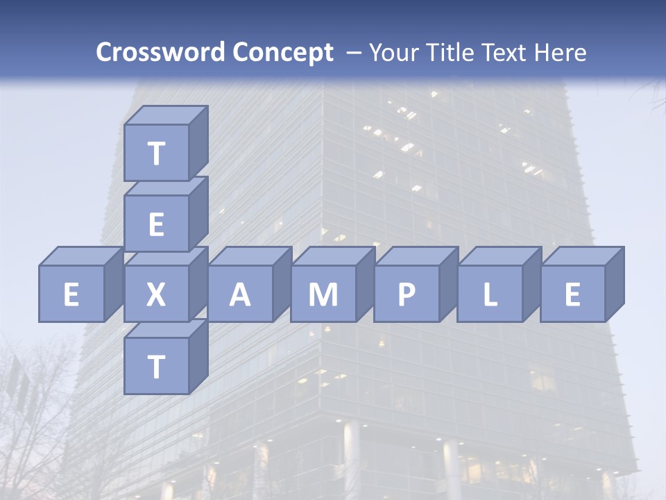 Office Building In Atlanta At Dusk PowerPoint Template