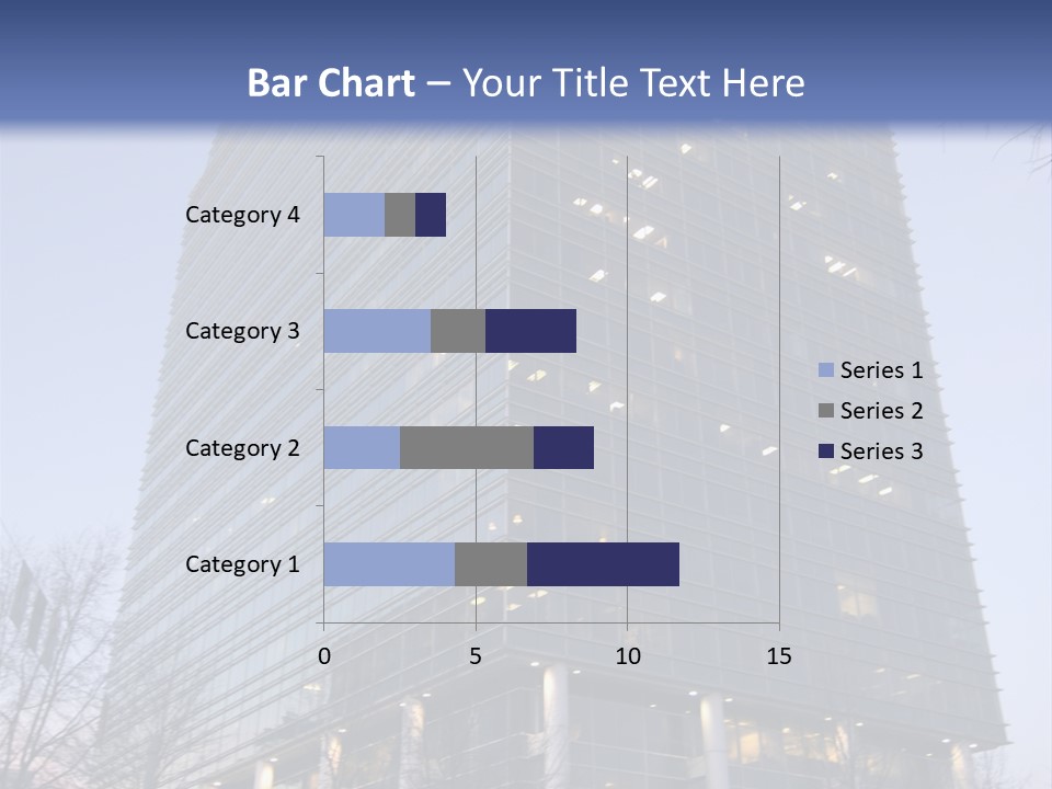 Office Building In Atlanta At Dusk PowerPoint Template