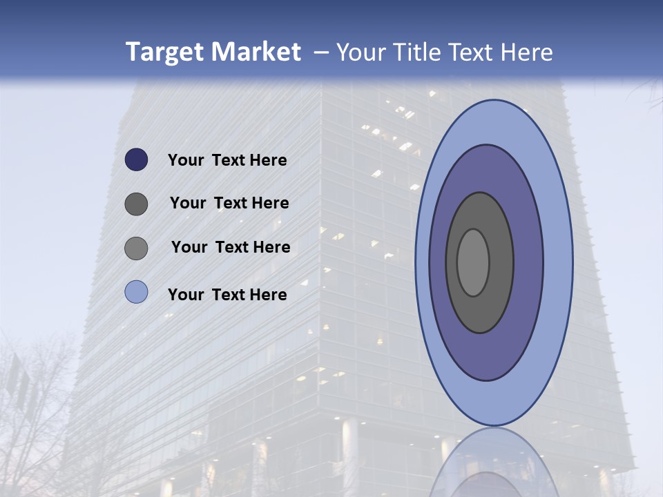 Office Building In Atlanta At Dusk PowerPoint Template