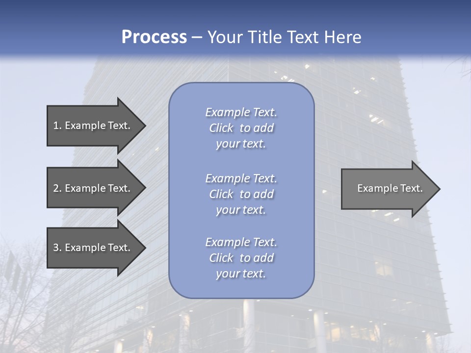 Office Building In Atlanta At Dusk PowerPoint Template