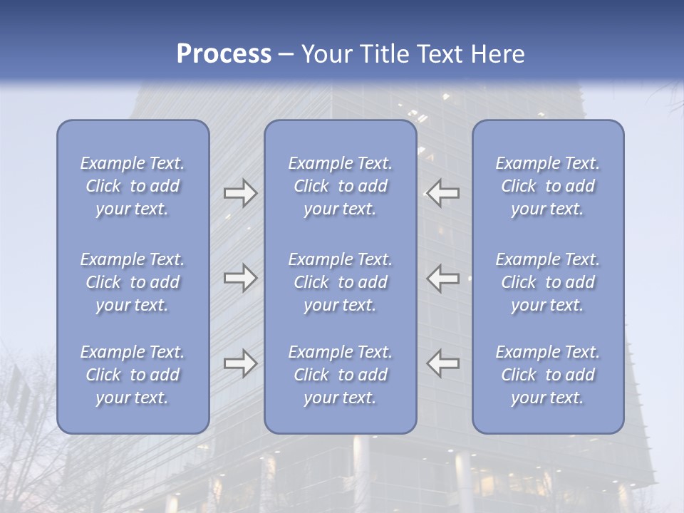 Office Building In Atlanta At Dusk PowerPoint Template