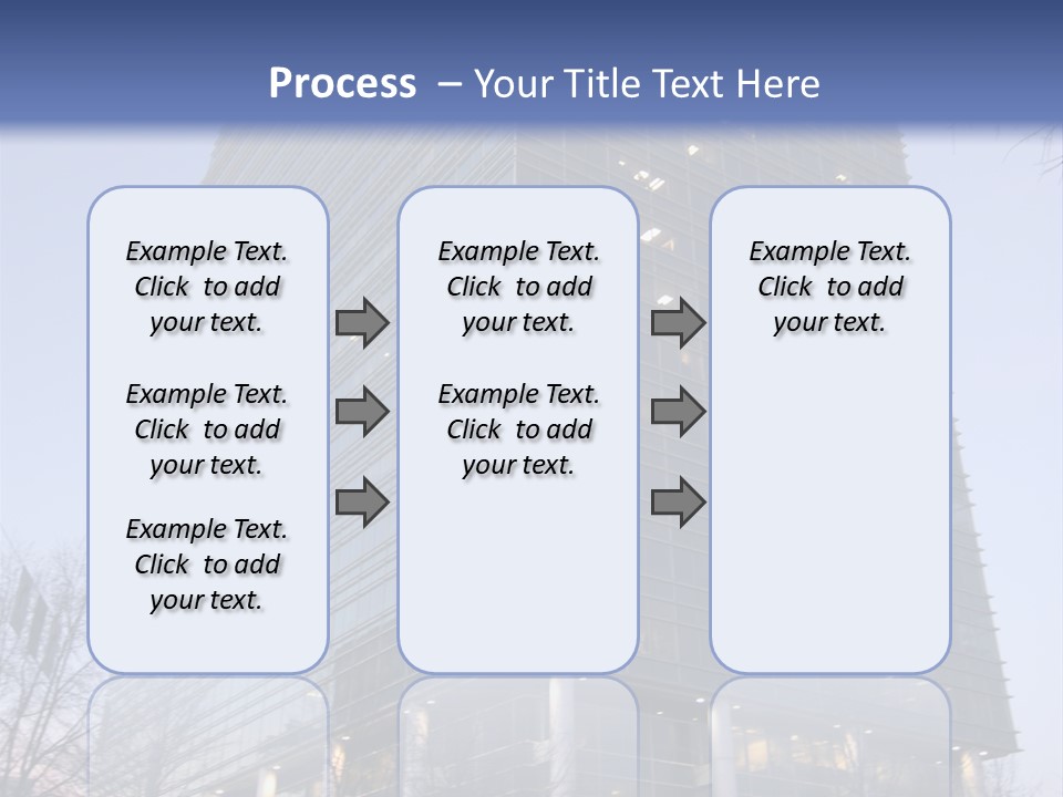 Office Building In Atlanta At Dusk PowerPoint Template