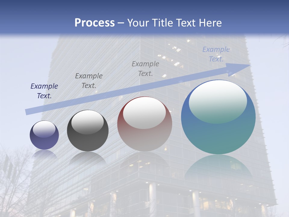 Office Building In Atlanta At Dusk PowerPoint Template