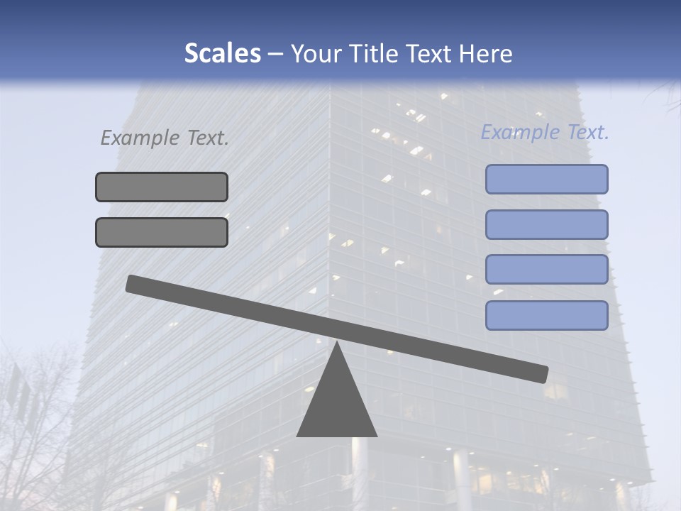 Office Building In Atlanta At Dusk PowerPoint Template
