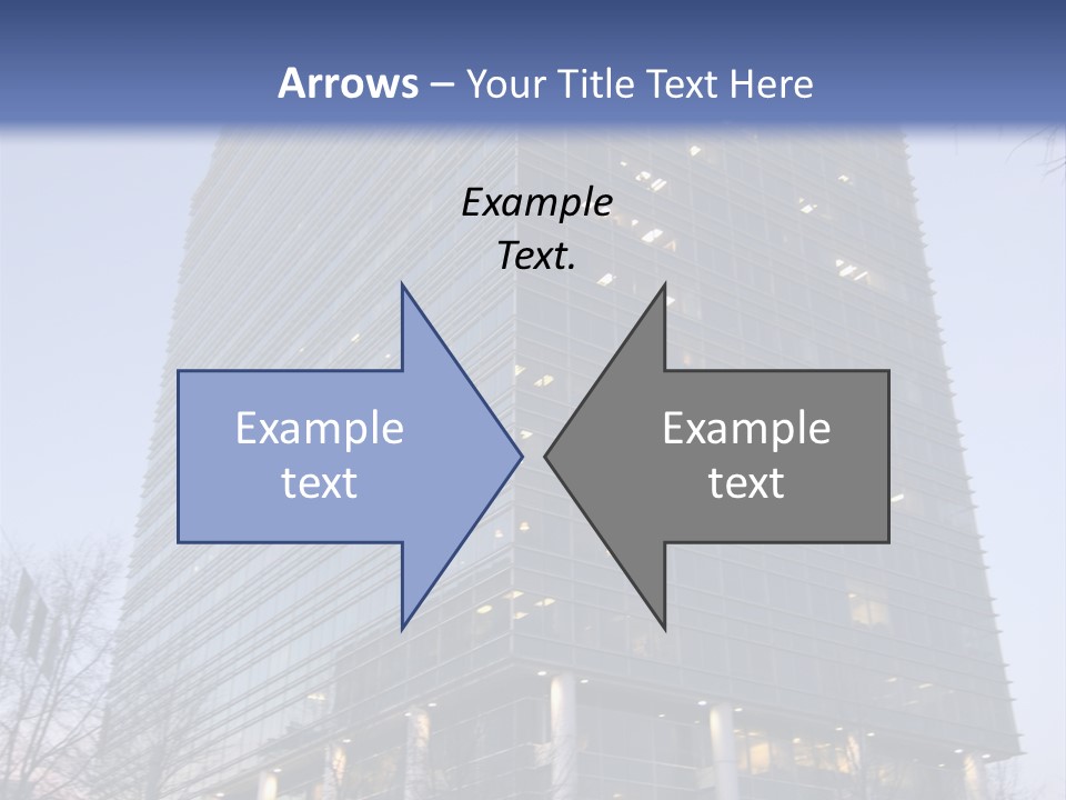 Office Building In Atlanta At Dusk PowerPoint Template
