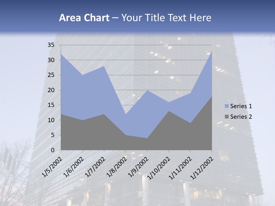 Office Building In Atlanta At Dusk PowerPoint Template