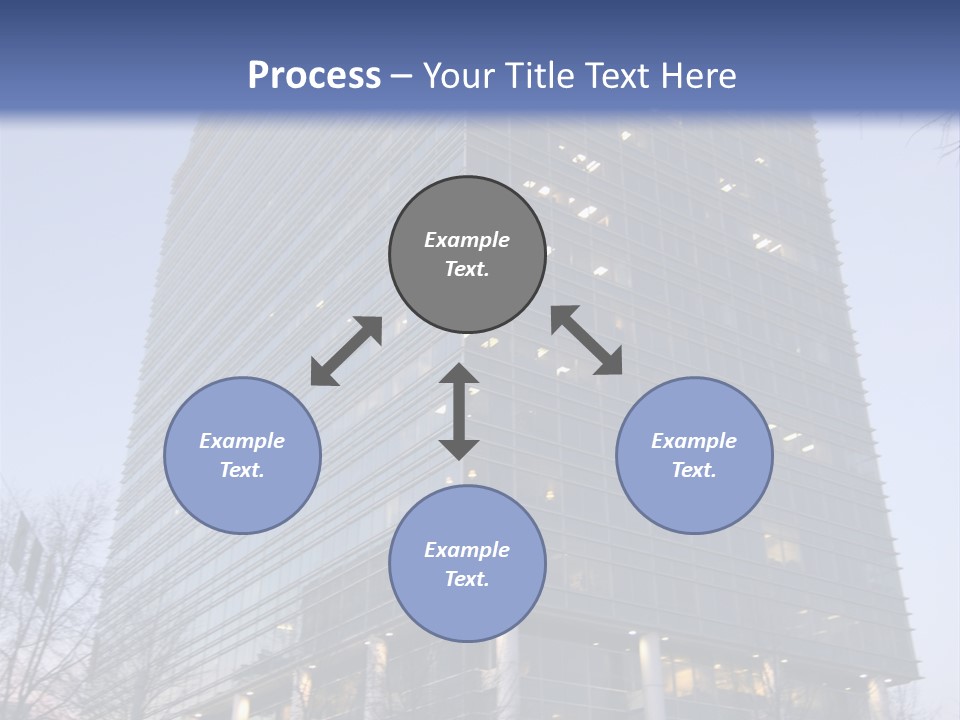 Office Building In Atlanta At Dusk PowerPoint Template