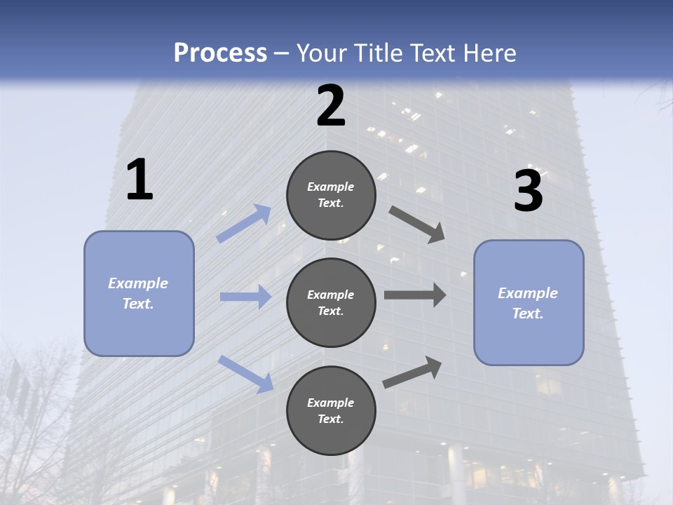 Office Building In Atlanta At Dusk PowerPoint Template