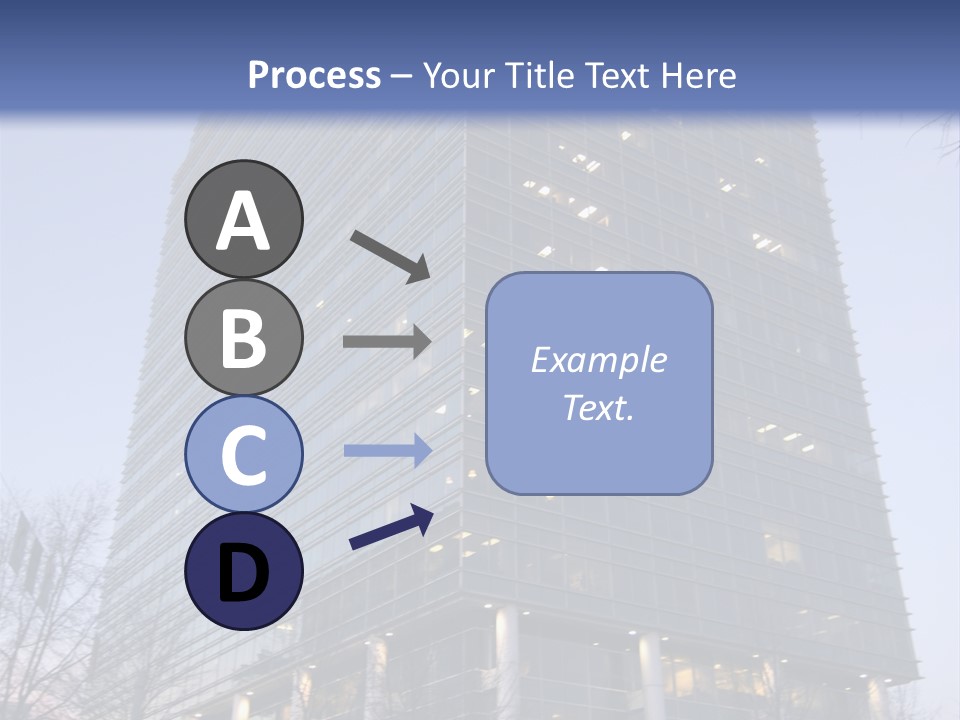 Office Building In Atlanta At Dusk PowerPoint Template