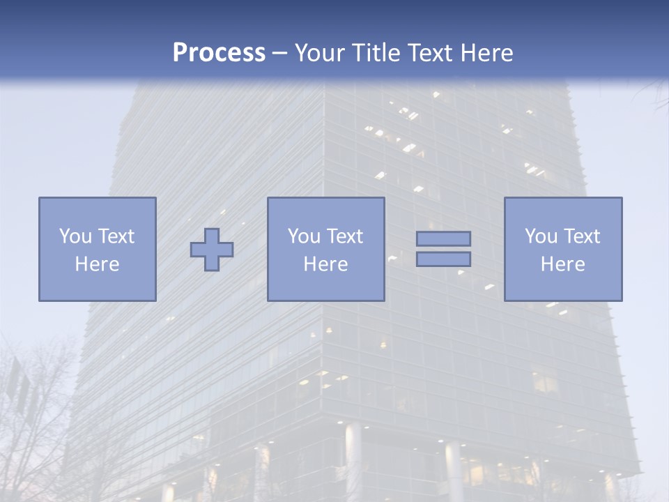 Office Building In Atlanta At Dusk PowerPoint Template