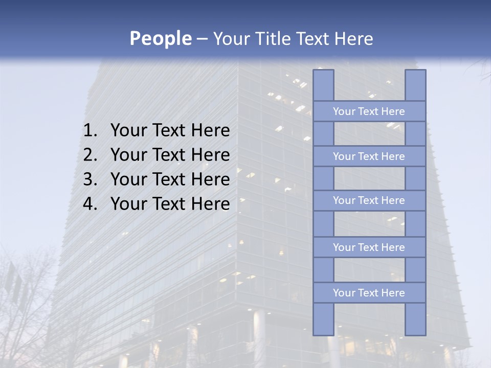 Office Building In Atlanta At Dusk PowerPoint Template