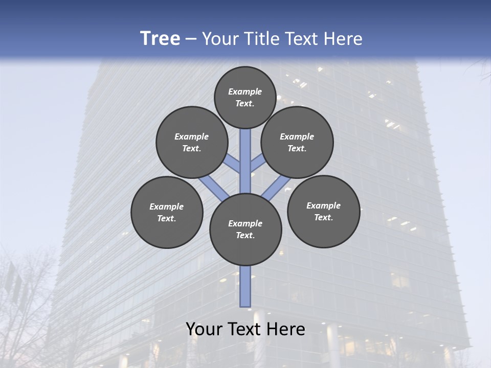 Office Building In Atlanta At Dusk PowerPoint Template