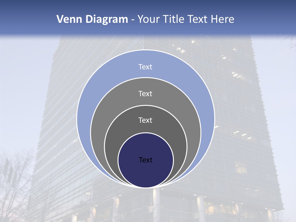 Office Building In Atlanta At Dusk PowerPoint Template