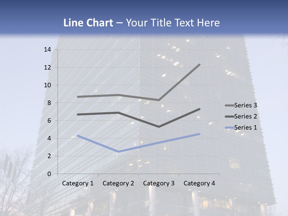 Office Building In Atlanta At Dusk PowerPoint Template