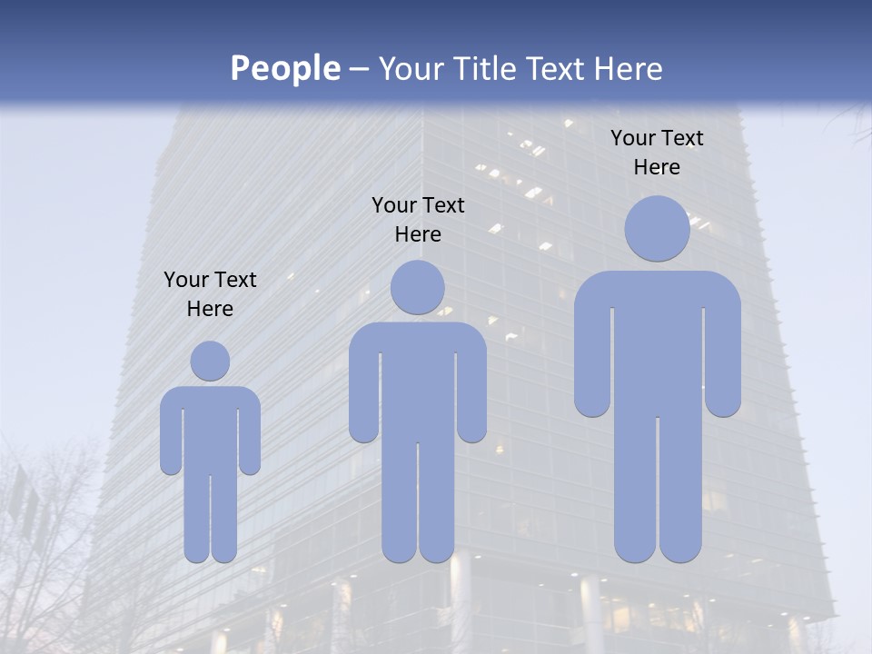 Office Building In Atlanta At Dusk PowerPoint Template