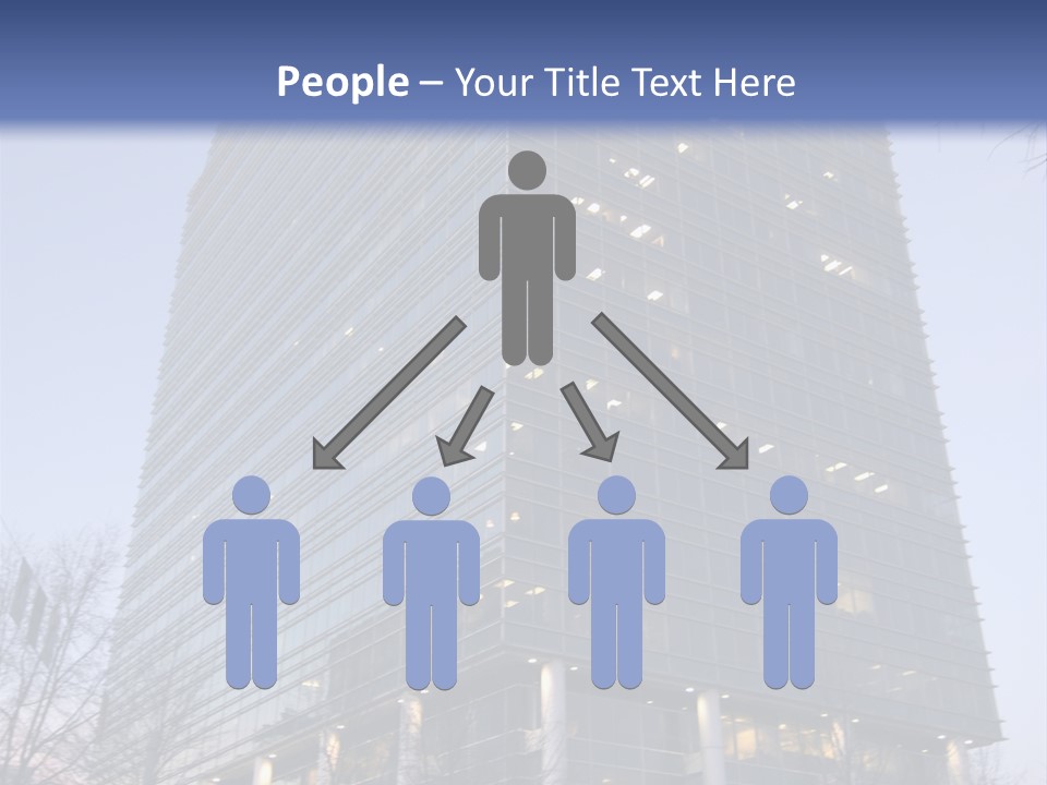 Office Building In Atlanta At Dusk PowerPoint Template