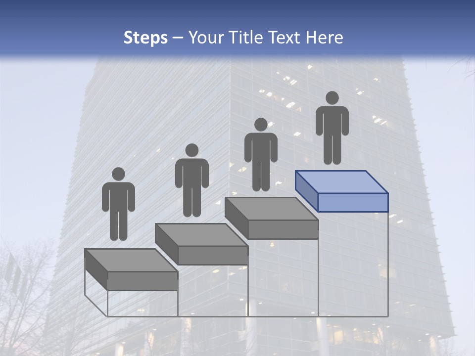Office Building In Atlanta At Dusk PowerPoint Template