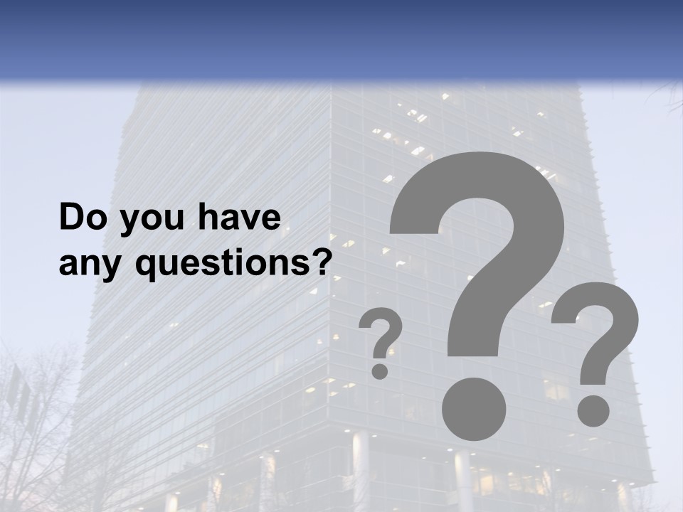 Office Building In Atlanta At Dusk PowerPoint Template