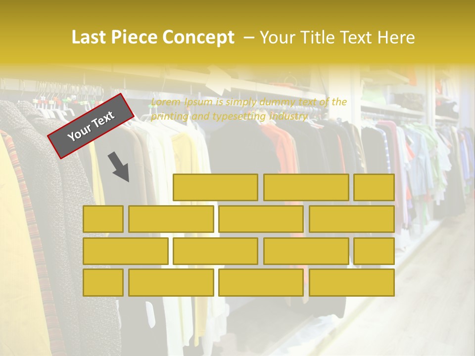 A Bunch Of Clothes Hanging On A Rack In A Store PowerPoint Template