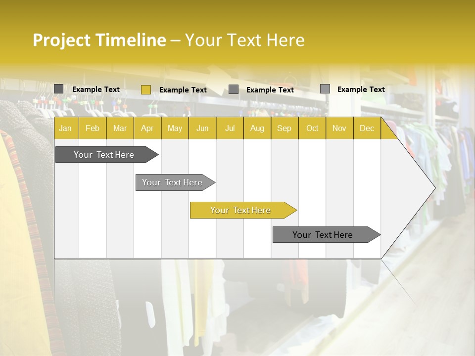 A Bunch Of Clothes Hanging On A Rack In A Store PowerPoint Template