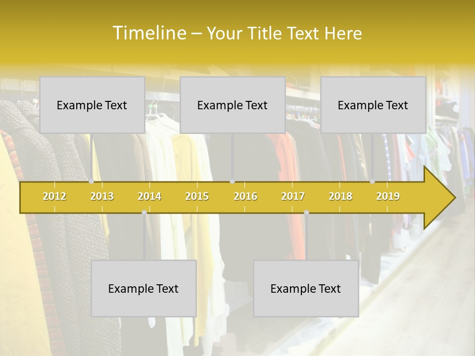 A Bunch Of Clothes Hanging On A Rack In A Store PowerPoint Template