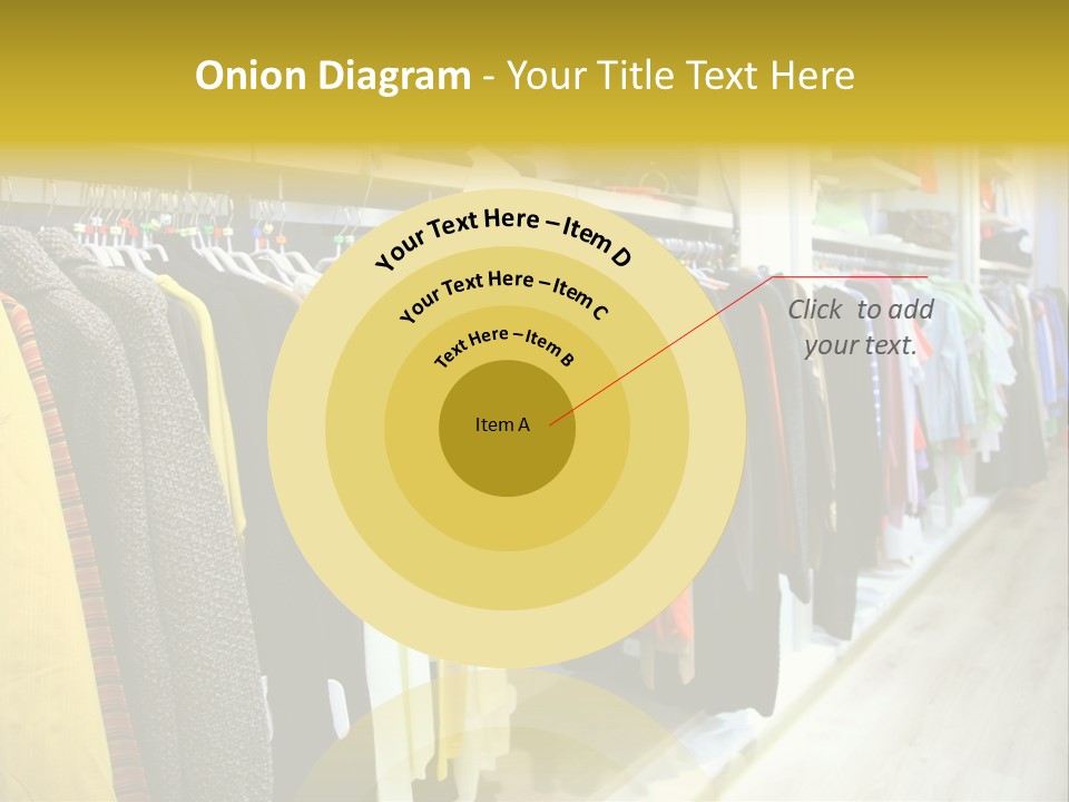 A Bunch Of Clothes Hanging On A Rack In A Store PowerPoint Template