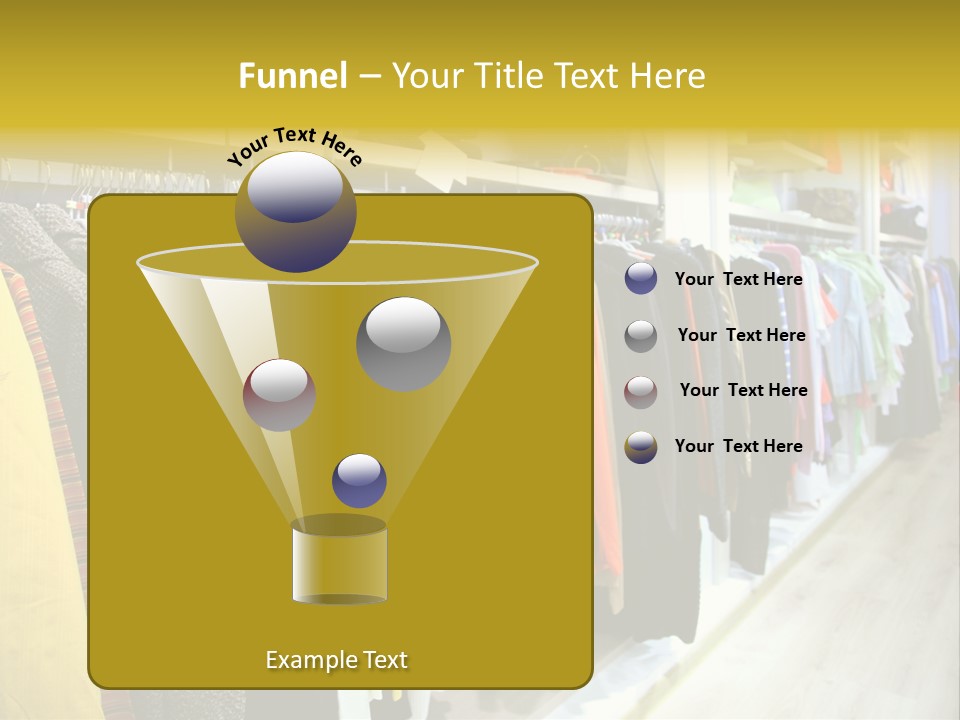 A Bunch Of Clothes Hanging On A Rack In A Store PowerPoint Template