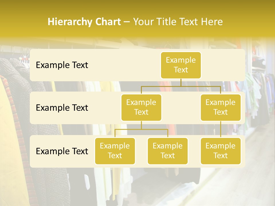 A Bunch Of Clothes Hanging On A Rack In A Store PowerPoint Template