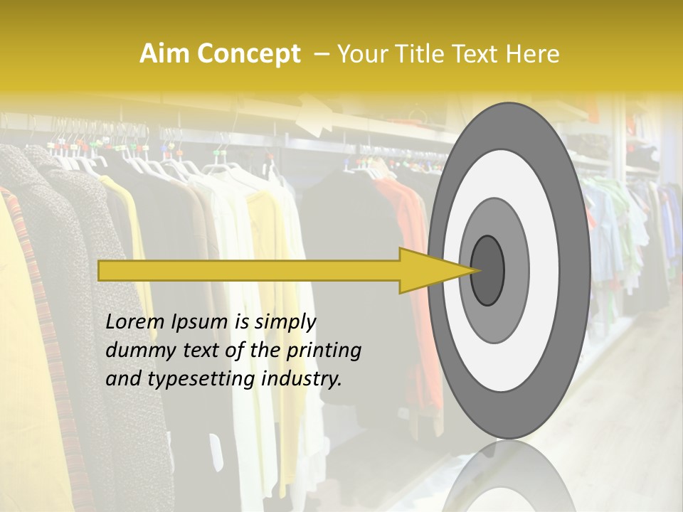 A Bunch Of Clothes Hanging On A Rack In A Store PowerPoint Template
