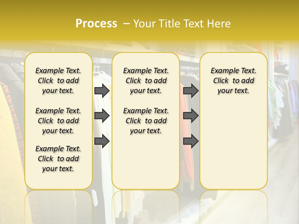 A Bunch Of Clothes Hanging On A Rack In A Store PowerPoint Template