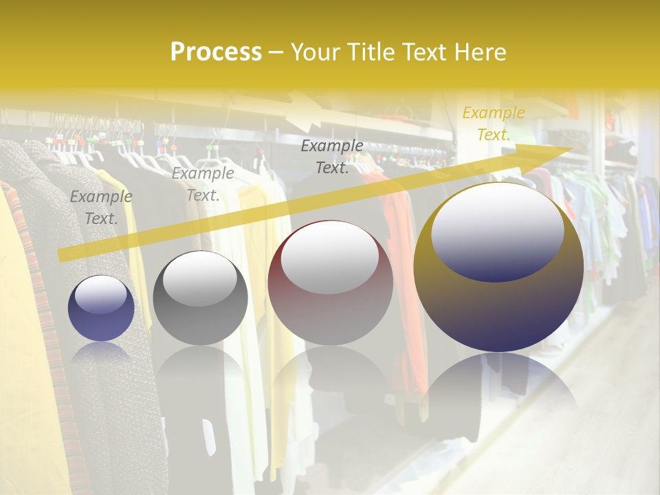 A Bunch Of Clothes Hanging On A Rack In A Store PowerPoint Template