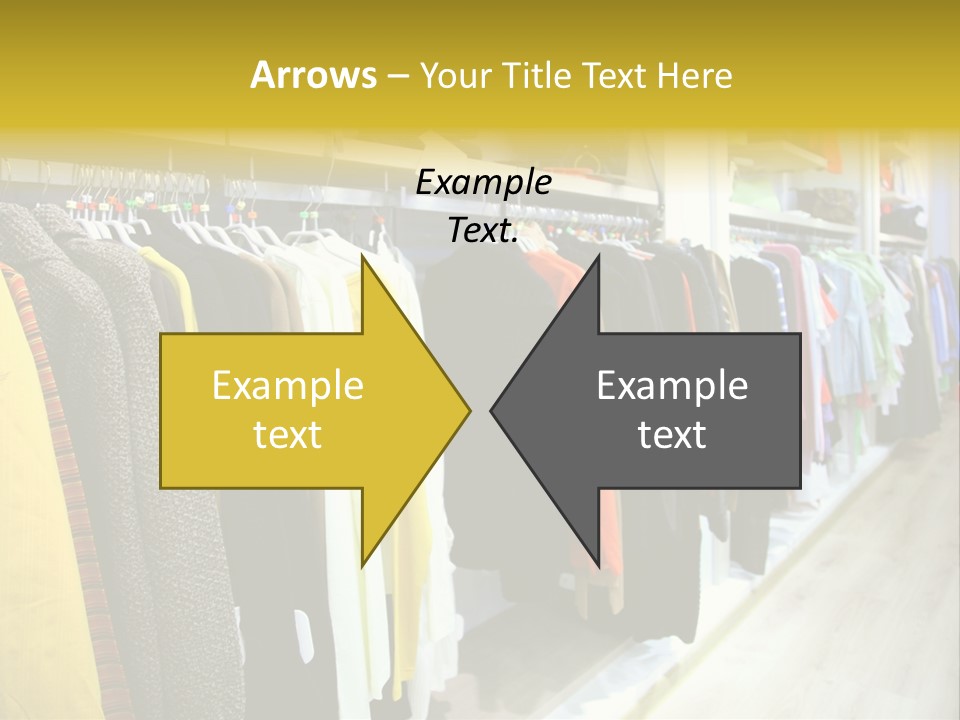 A Bunch Of Clothes Hanging On A Rack In A Store PowerPoint Template