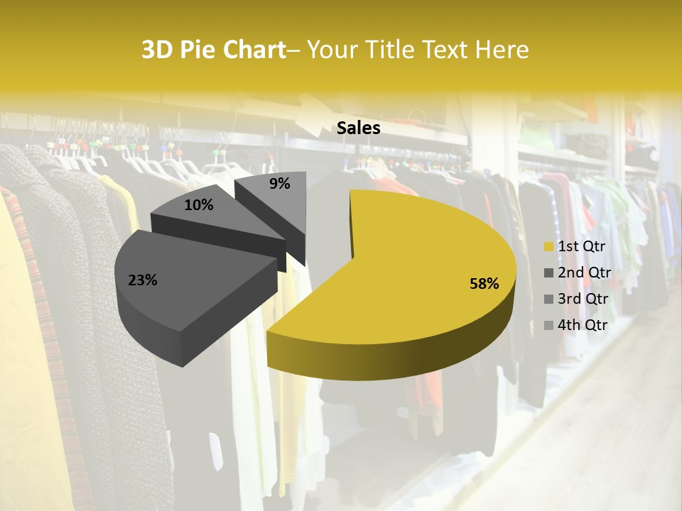 A Bunch Of Clothes Hanging On A Rack In A Store PowerPoint Template