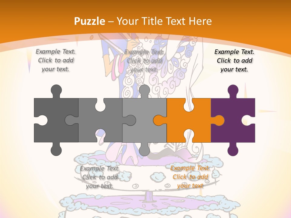 Seasonal Series - Indian Couple Just Married - Cartoon Style PowerPoint Template