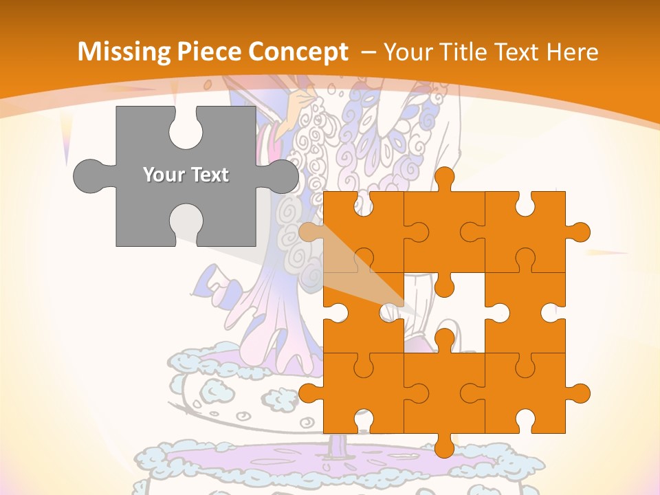 Seasonal Series - Indian Couple Just Married - Cartoon Style PowerPoint Template