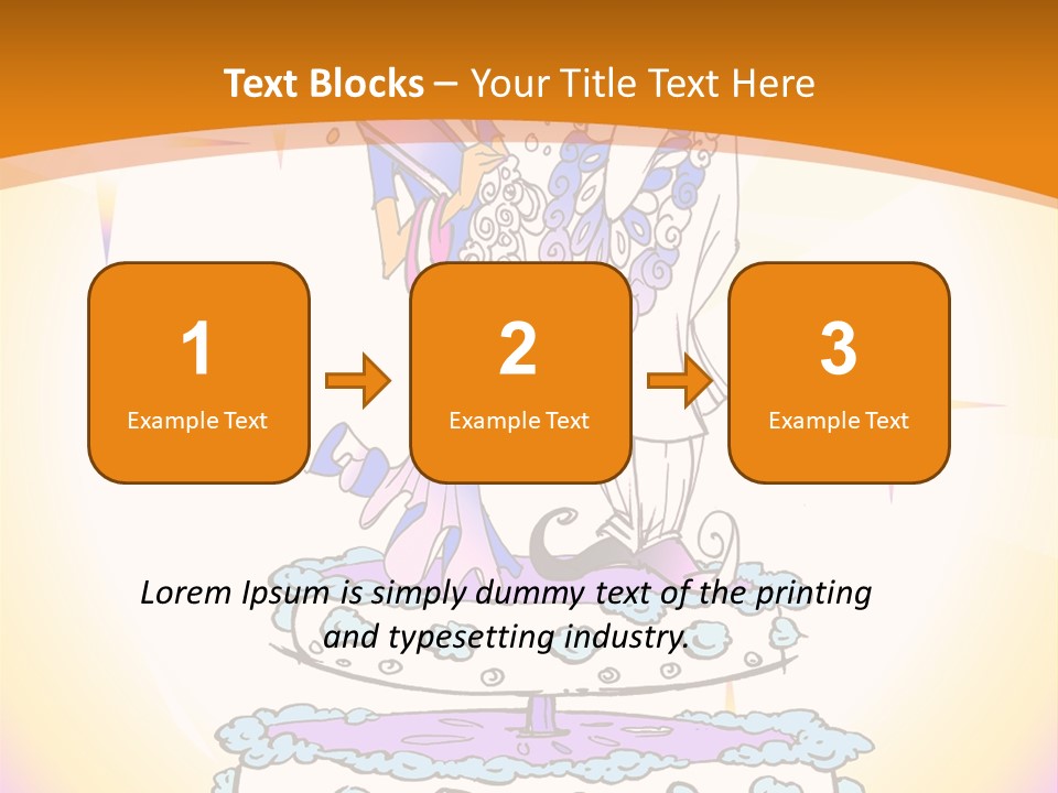 Seasonal Series - Indian Couple Just Married - Cartoon Style PowerPoint Template