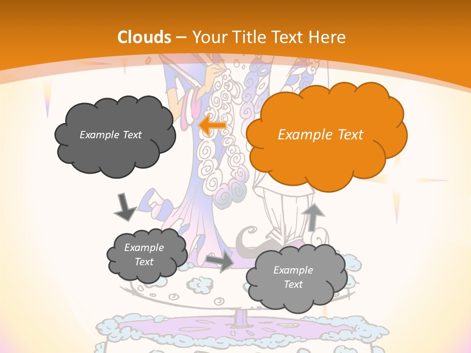 Seasonal Series - Indian Couple Just Married - Cartoon Style PowerPoint Template