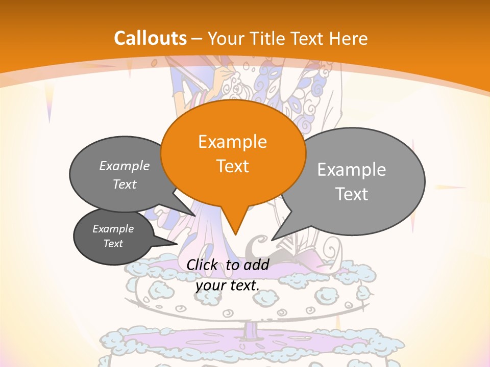 Seasonal Series - Indian Couple Just Married - Cartoon Style PowerPoint Template