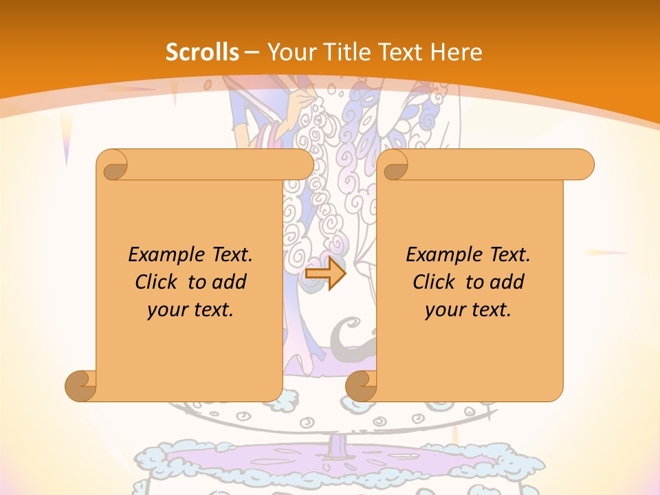 Seasonal Series - Indian Couple Just Married - Cartoon Style PowerPoint Template