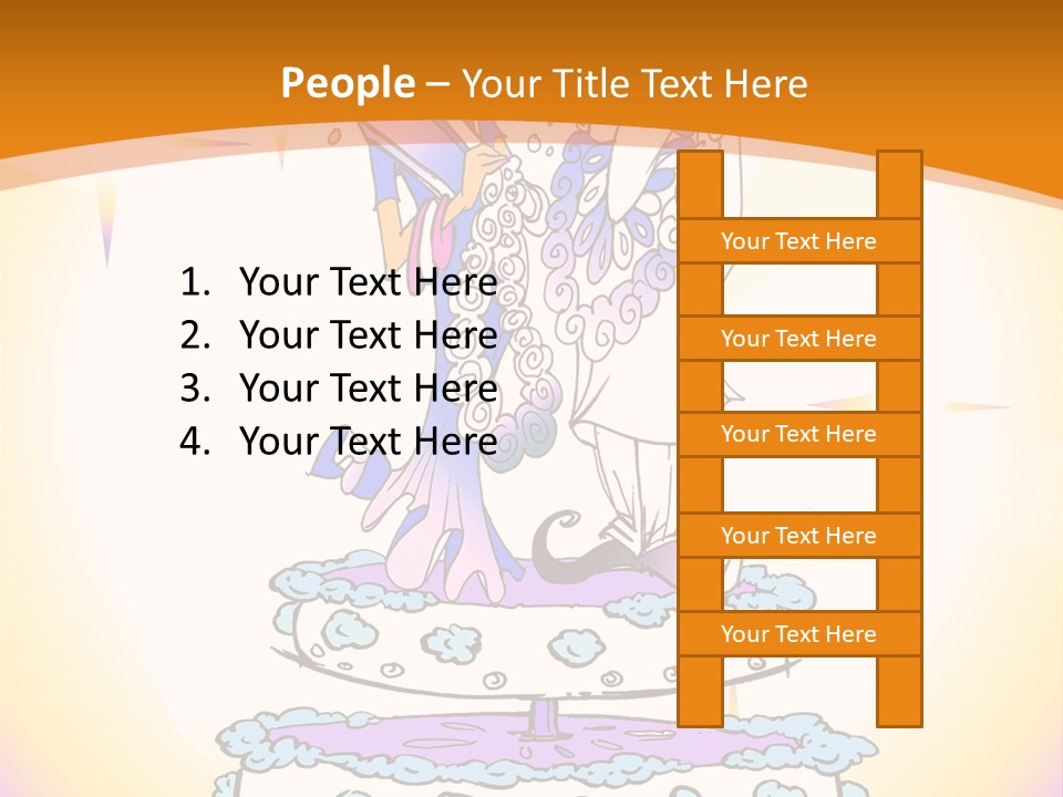 Seasonal Series - Indian Couple Just Married - Cartoon Style PowerPoint Template