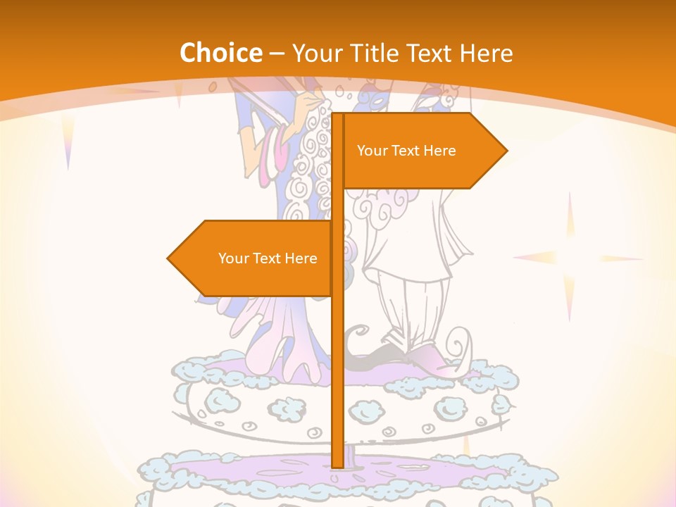 Seasonal Series - Indian Couple Just Married - Cartoon Style PowerPoint Template