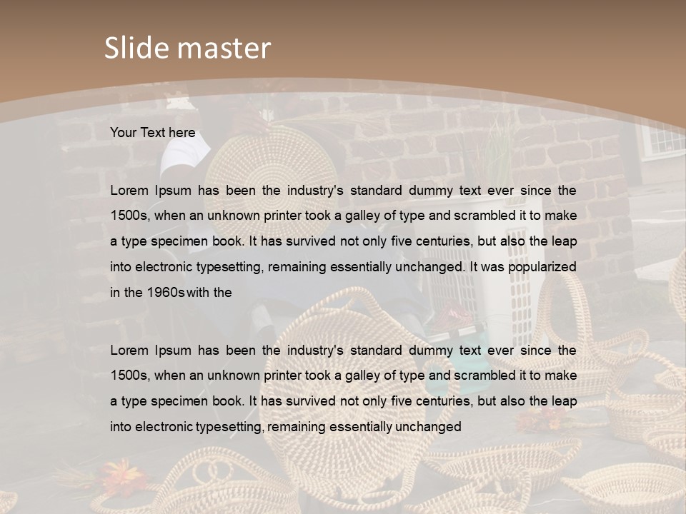 Charleston Sc - September 20: The Unique But Dying Art Of Sweet Grass Basket Weaving Is Still Practiced In The Carolinas, But May Be Lost In The Next Generation. PowerPoint Template