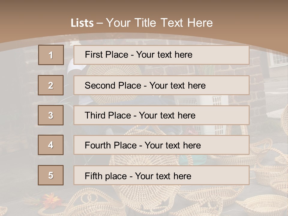 Charleston Sc - September 20: The Unique But Dying Art Of Sweet Grass Basket Weaving Is Still Practiced In The Carolinas, But May Be Lost In The Next Generation. PowerPoint Template