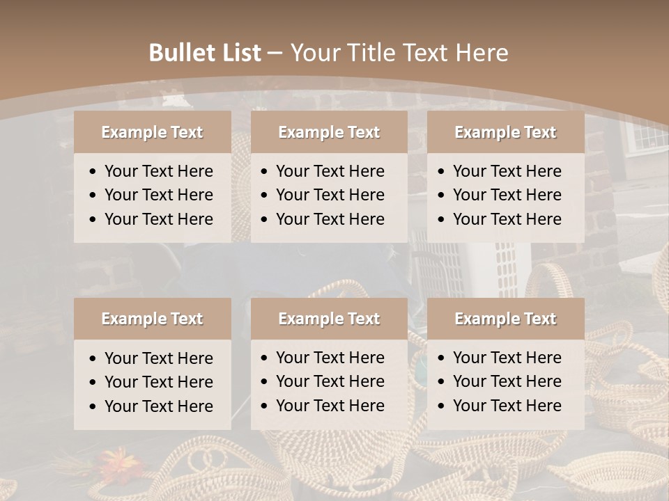 Charleston Sc - September 20: The Unique But Dying Art Of Sweet Grass Basket Weaving Is Still Practiced In The Carolinas, But May Be Lost In The Next Generation. PowerPoint Template