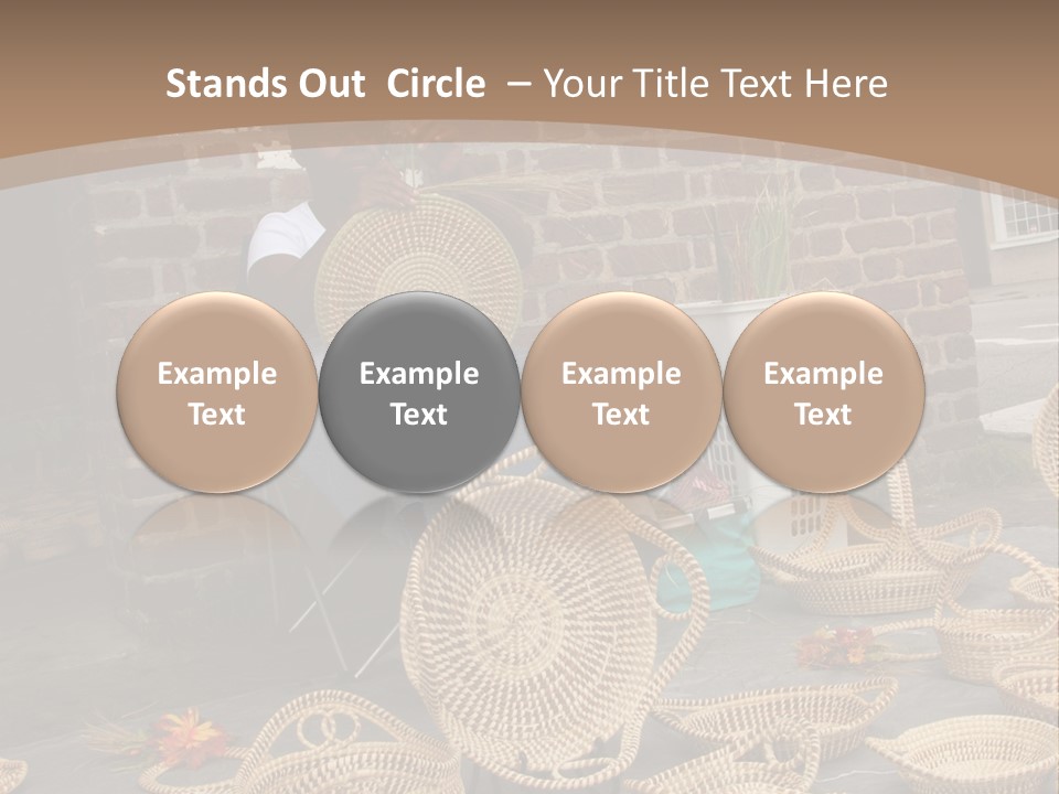 Charleston Sc - September 20: The Unique But Dying Art Of Sweet Grass Basket Weaving Is Still Practiced In The Carolinas, But May Be Lost In The Next Generation. PowerPoint Template