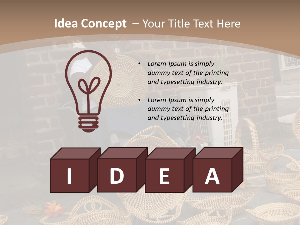 Charleston Sc - September 20: The Unique But Dying Art Of Sweet Grass Basket Weaving Is Still Practiced In The Carolinas, But May Be Lost In The Next Generation. PowerPoint Template